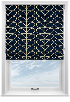 Orla Kiely Jumbo Linear Stem, Whale - Twist&Fit Roman Blind
